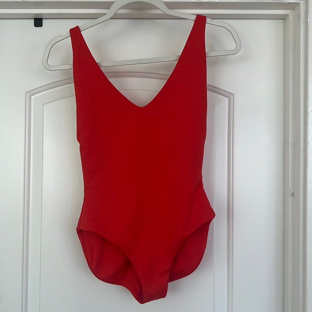 Red One Piece swim suit